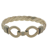 8.25" Pre-owned 9CT Double Hook & Loop Bangle (98.96g)